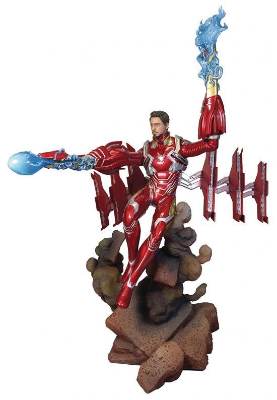 MARVEL GALLERY - AVENGERS INFINITY WAR : IRON MAN MARK 50 PVC UNMASKED DIORAMA 25 CM
