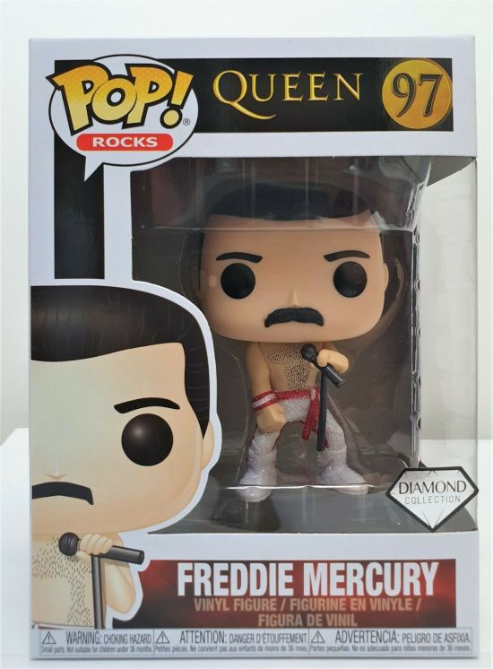 QUEEN: FREDDY MERCURY : VINYL FIGURE #   97 - DIAMOND COLLECTION LIMITED POP ROCKS FUNKO