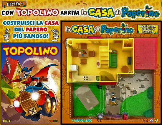 TOPOLINO LIBRETTO #  3460 + LA CASA DI PAPERINO 1A USCITA  (DI 6) - PIANO TERRA, GIARDINO E PAPERINO