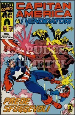 CAPITAN AMERICA E I VENDICATORI #    72: PREDE SFUGGEVOLI