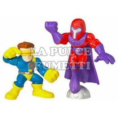 MARVEL SUPER HERO SQUAD CICLOPE E MAGNETO 6 CM