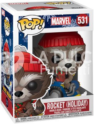 ROCKET: HOLIDAY ROCKET - MARVEL-VINYL FIGURE 531- POP FUNKO