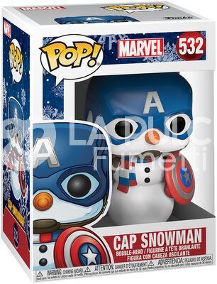 CAPITAN AMERICA - CAP SNOWMAN  VINYL FIGURE #  532 - POP FUNKO