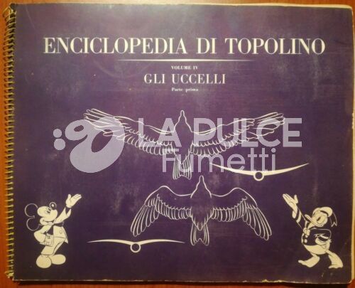 ENCICLOPEDIA DI TOPOLINO VOL IV: GLI UCCELLI PARTE 1A ALBUM FIGURINE COMPLETO