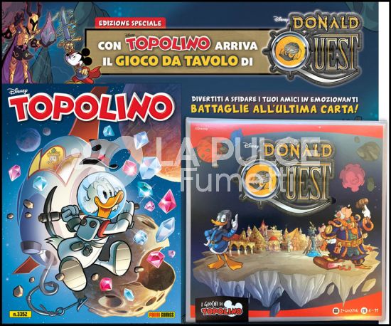 TOPOLINO LIBRETTO #  3352 - CON PLANCIA DA GIOCO E SCATOLA DEL DONALD QUEST BOARD GAME