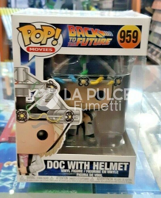 BACK TO THE FUTURE :  DOC WITH ELMET - VINYL FIGURE #  959 - POP FUNKO MOVIES