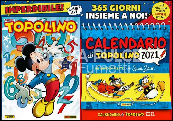 TOPOLINO LIBRETTO #  3392 + CALENDARIO DI TOPOLINO 2021