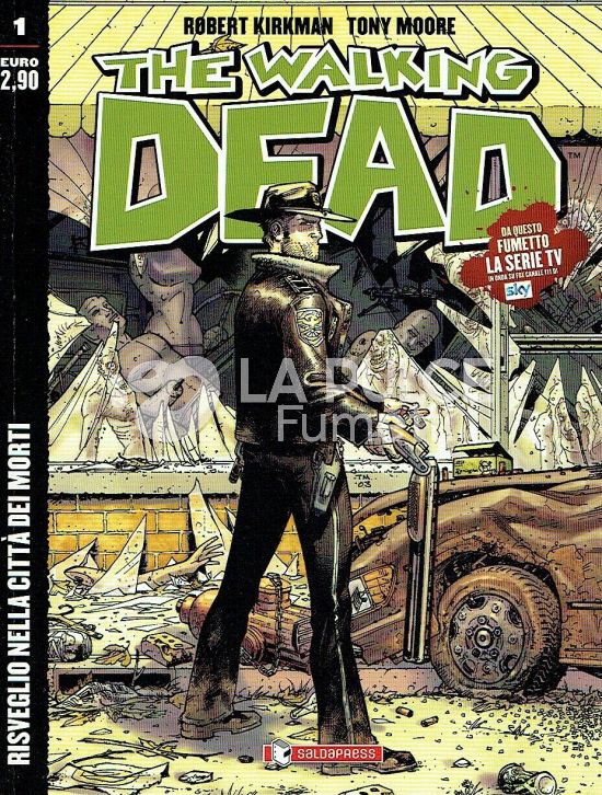 WALKING DEAD EDICOLA #     1: RISVEGLIO NELLA CITTÀ DEI MORTI - 1A RISTAMPA - LOGO VERDE