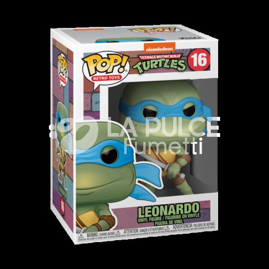 TEENAGE MUTANT NINJA TURTLES: LEONARDO - VINYL FIGURE #  16 - POP FUNKO  RETRO TOYS