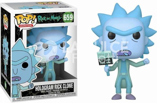 RICK AND MORTY: HOLOGRAM RICK CLONE - VINYL FIGURE #  659- POP FUNKO ANIMATION