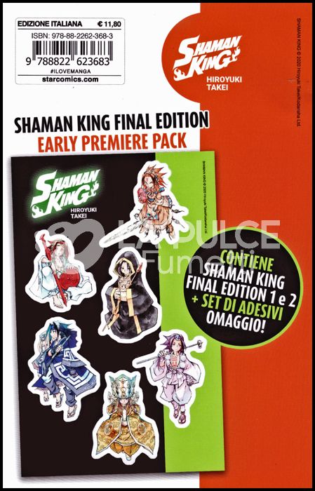 SHAMAN KING  FINAL EDITION EARLY PREMIER PACK - SHAMAN KING FINAL EDITION 1 E 2 + SET DI STICKER