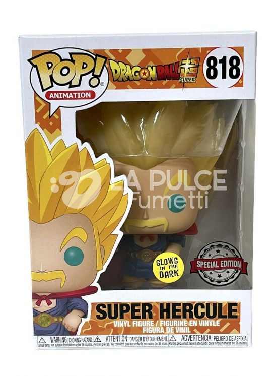 DRAGON BALL  SUPER: SUPER HERCULE GLOW IN THE DARK -- VINYL FIGURE #  818 - POP FUNKO ANIMATION SPECIAL EDITION