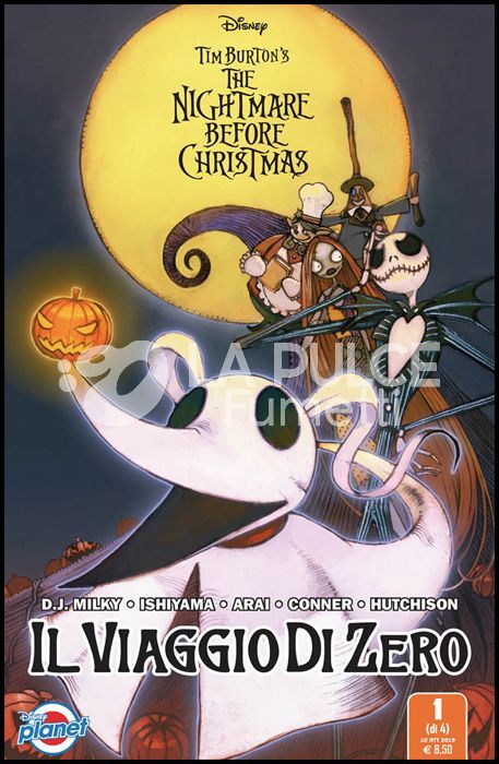 PLANET DISNEY- THE NIGHTMARE BEFORE CHRISTMAS - IL VIAGGIO DI ZERO 1/4 COMPLETA NUOVI