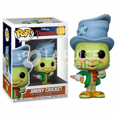 DISNEY : PINOCCHIO : JIMINY CRICKET VINYL FIGURE #  1026- POP FUNKO