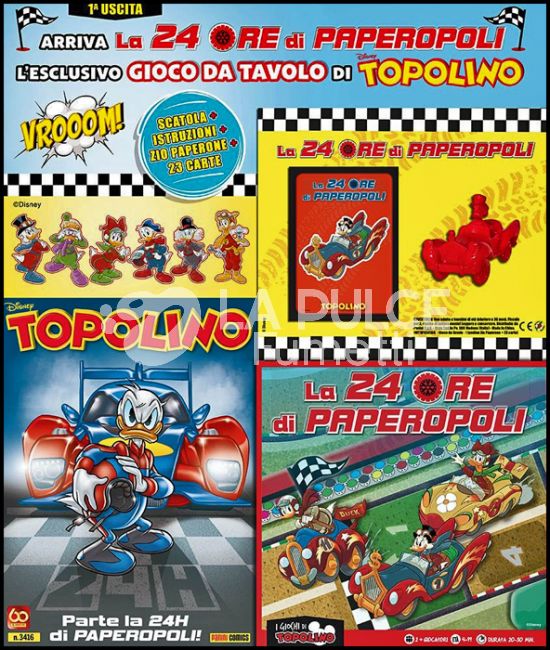 TOPOLINO LIBRETTO #  3416 + GIOCO DA TAVOLO DI TOPOLINO - LA 24 ORE DI PAPEROPOLI - 1A USCITA (DI 5)