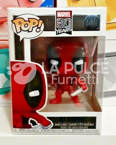 DEADPOOL: DEADPOOL ROSSO E NERO 80 YEARS- VINYL FIGURE #   546 - POP FUNKO