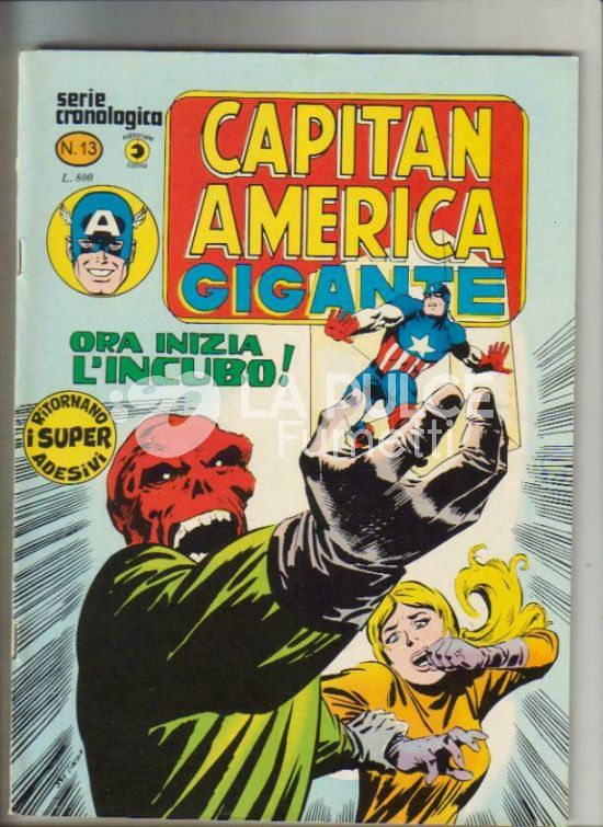 CAPITAN AMERICA GIGANTE #    13: ORA INIZIA L'INCUBO! + ADESIVI