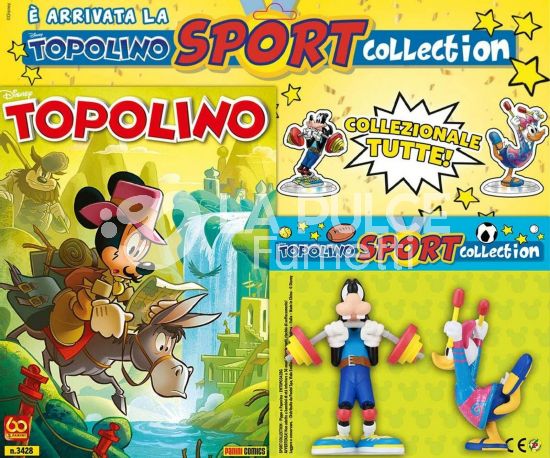 TOPOLINO LIBRETTO #  3428 + 3D SPORT COLLECTION + PIPPO ATLETICA E PAPERINA DANZA