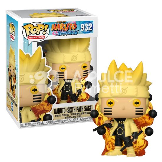 NARUTO SHIPPUDEN: NARUTO (SIXTH PATH SAGE )- VINYL FIGURE #  932 - POP FUNKO ANIMATION GLOWS IN THE DARK