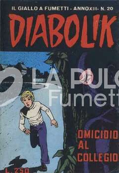 DIABOLIK ORIGINALE ANNO 13 #    20: OMICIDIO AL COLLEGIO