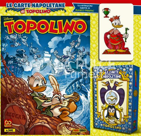 TOPOLINO LIBRETTO #  3441 - LE CARTE NAPOLETANE DI TOPOLINO PARTE 1 - FIORI E PICCHE + ASTUCCIO