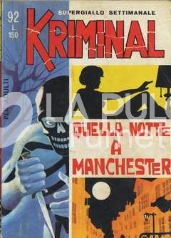 KRIMINAL #    92: QUELLA NOTTE A MANCHESTER