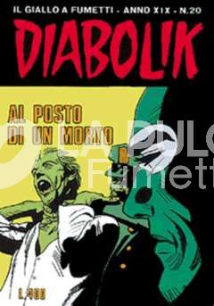 DIABOLIK ORIGINALE ANNO 19 #    20: AL POSTO DI UN MORTO