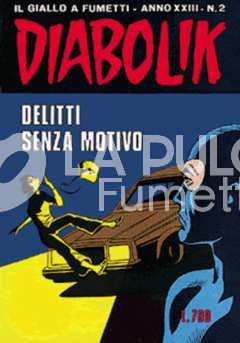 DIABOLIK ORIGINALE ANNO 23 #     2: DELITTI SENZA MOTIVO