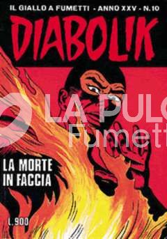 DIABOLIK ORIGINALE ANNO 25 #    10: LA MORTE IN FACCIA