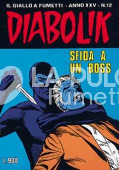 DIABOLIK ORIGINALE ANNO 25 #    12: SFIDA A UN BOSS