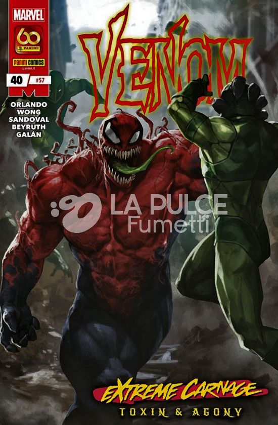 VENOM 2A SERIE #    57 - VENOM 40 - EXTREME CARNAGE 4 - TOXIN & AGONY + PACCHETTO FIGURINE MARVEL VERSUS