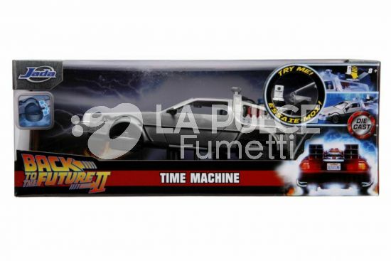 BACK TO THE FUTURE II :  TIME MACHINE DELOREAN 1:24 METALLO DIE CAST  CON LUCI