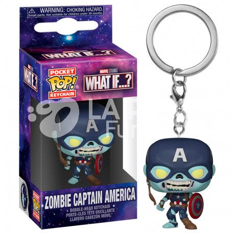 WHAT IF ? : ZOMBIE CAPITAN AMERICA - POP FUNKO POCKET KEYCHAN 4 CM