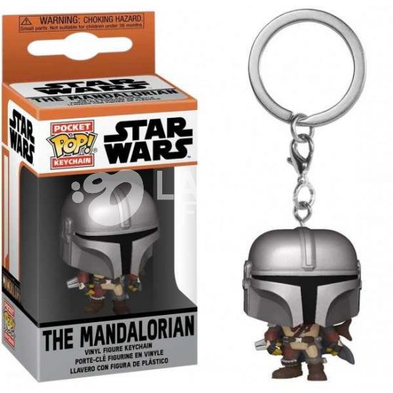 STAR WARS MANDALORIAN  : THE MANDALORIAN - POP FUNKO POCKET KEYCHAN 4 CM