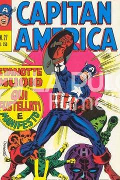 CAPITAN AMERICA #    27: STANOTTE MUOIO - NO MANIFESTO - NO ADESIVI