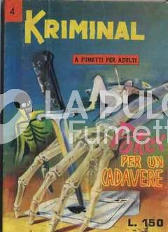 KRIMINAL #     4: POKER PER UN CADAVERE RISTAMPA (MI 6636 X RIST.)