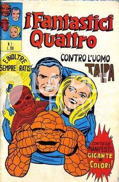 FANTASTICI QUATTRO #     1: I F4 CONTRO L'UOMO TALPA - NO ADESIVI E MANIFESTO DI BUSTA