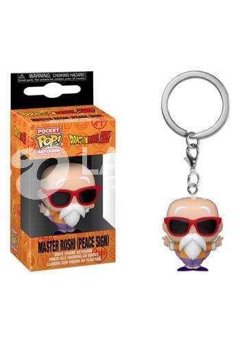 DRAGONBALL Z: MASTER ROSH ( PEACE SIGN ) - POP FUNKO POCKET KEYCHAN 4 CM