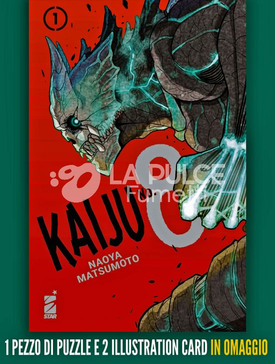 TARGET #   117 - KAIJU NO. 8 1 + PUZZLE (PARTE 1 DI 2) E DUE CARTOLINE