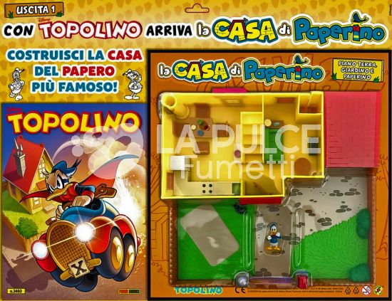 TOPOLINO LIBRETTO #  3460 + LA CASA DI PAPERINO 1A USCITA  (DI 6) - PIANO TERRA, GIARDINO E PAPERINO