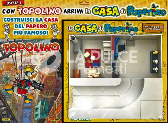 TOPOLINO LIBRETTO #  3462 + LA CASA DI PAPERINO 3A USCITA  (DI 6) - PIANO INTERRATO CON COVO DI PAPERINIK