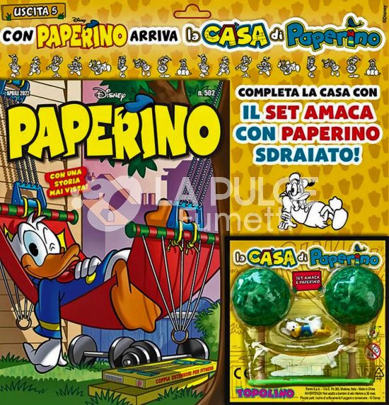 SUPER ALMANACCO PAPERINO SERIE  2 PAPERINO #   502 + LA CASA DI PAPERINO 5A USCITA  (DI 6) - SET AMACA E PAPERINO SDRAIATO