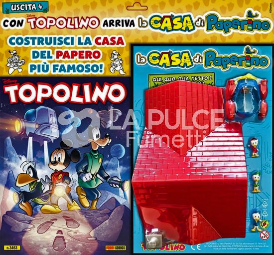 TOPOLINO LIBRETTO #  3463 + LA CASA DI PAPERINO 4A USCITA  (DI 6) - QUI, QUO, QUA, TETTO E CARROZZERIA 313