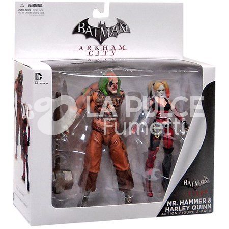 BATMAN ARKHAM CITY ACTION FIGURE TWO PACK : MR HAMMER & HARLEY QUINN