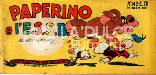 GLI ALBI TASCABILI DI TOPOLINO # 142-PAPERINO E L'E.S.S.B STRISCIA