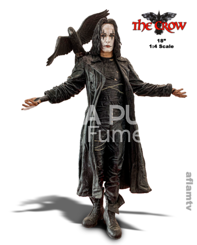 CORVO : ERIC DRAVEN  BRENDON LEE CON  CORVO SULLA SPALLA  45 CM