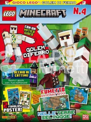 LEGO MINECRAFT MAGAZINE #    4 + MINIFIGURE GOLEM DI FERRO