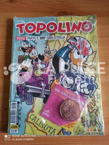 TOPOLINO LIBRETTO #  3206  + MEDAGLIA 100° GIRO DEL CALISOTA