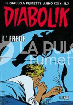 DIABOLIK ORIGINALE ANNO 29 #     7: L'EREDE