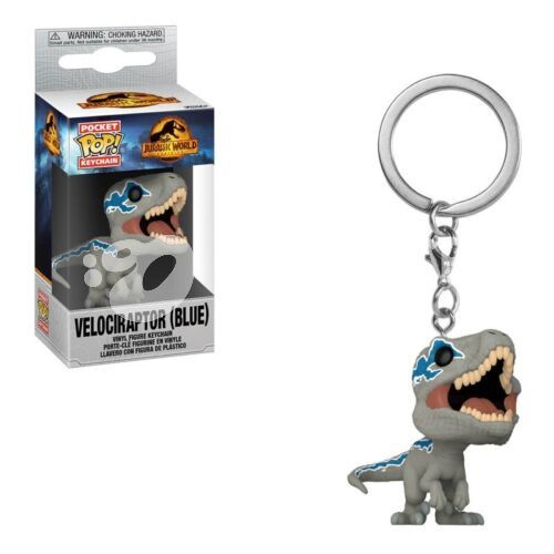 JURASSIC WORLD: VELOCIRAPTOR BLUE - POP FUNKO POCKET KEYCHAN 4 CM